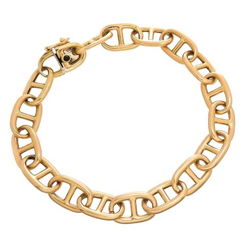 hermes gold link bracelet.